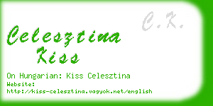 celesztina kiss business card